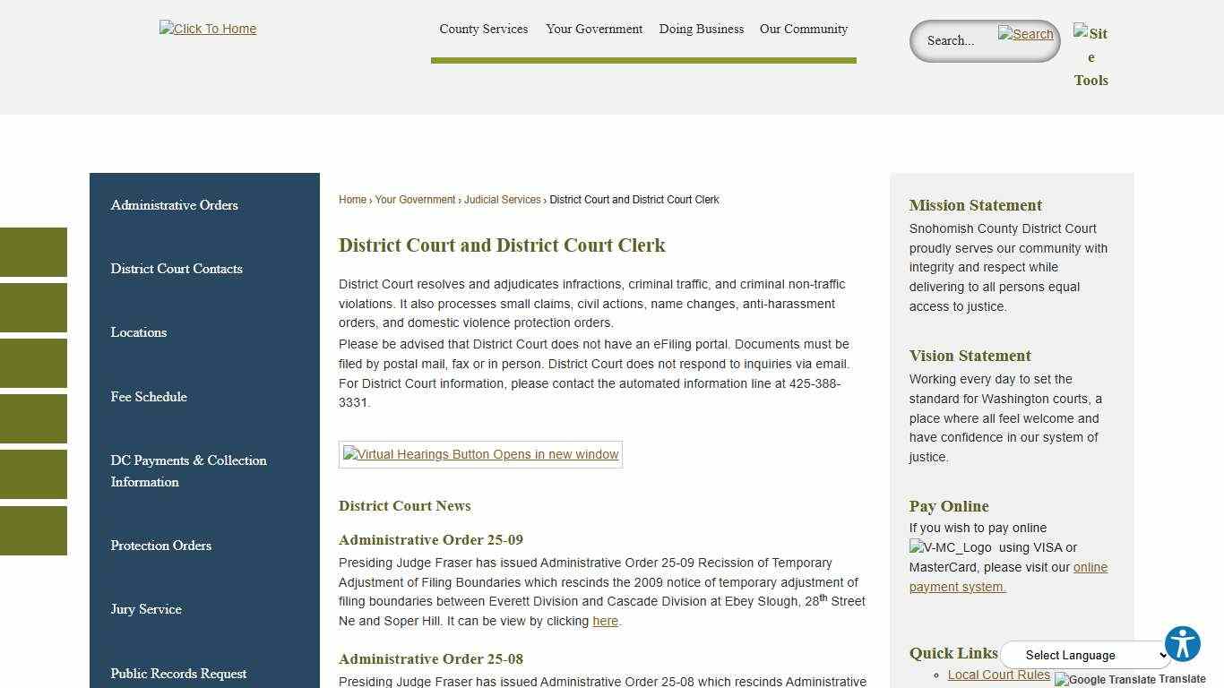 District Court and District Court Clerk Snohomish County, WA - Official Website