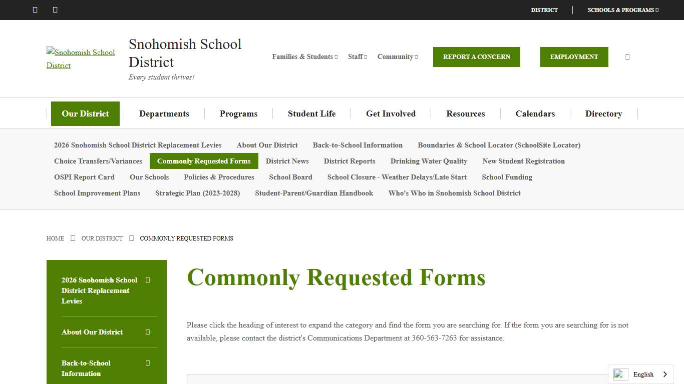 Commonly Requested Forms